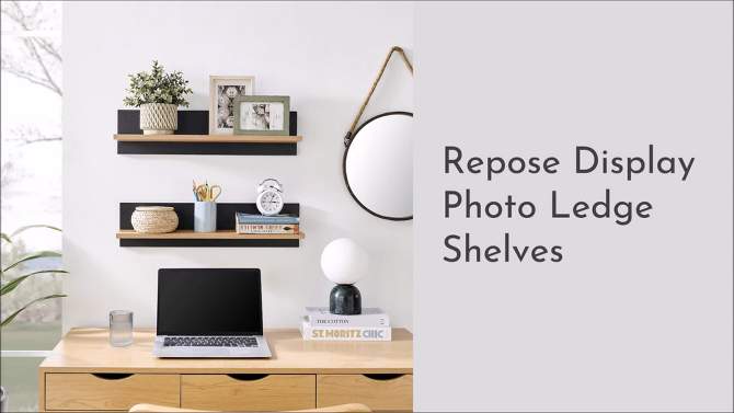 23.62" Set of 2 Repose Display Photo Ledge Shelves - Danya B., 2 of 19, play video