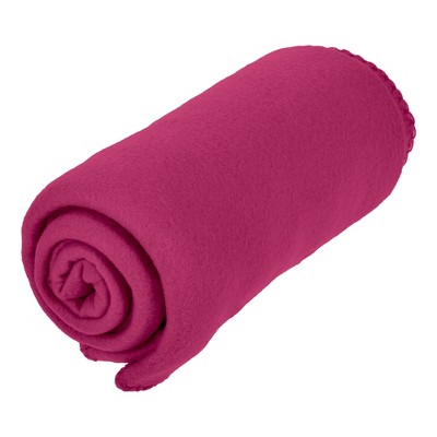 Twin Orchid Purple Fleece Throw Blanket for Pets and Kids