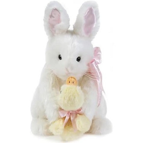 Bearington Bunny Rabbit White Plush Egg Basket Stuffed Animal, Adorable,  Soft and Cuddly, Great Gift for Kids of All Ages, Birthdays, Holidays and