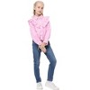 Girls Summer Crop Tops Long Sleeve Button Down Shirt for Girl 3-12Y - 3 of 4