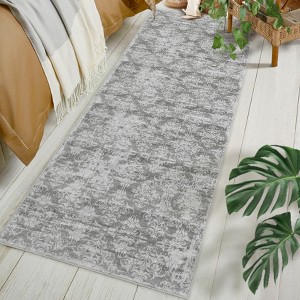 Area Rugs Floral Printed Indoor Mat Soft Non Slip Low Pile Washable Rug Modern Rug for Living Room - 1 of 4