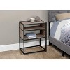 Monarch Specialties Accent Table Side End Nightstand Lamp Living Room Bedroom Metal Laminate Black Contemporary Modern - 4 of 4
