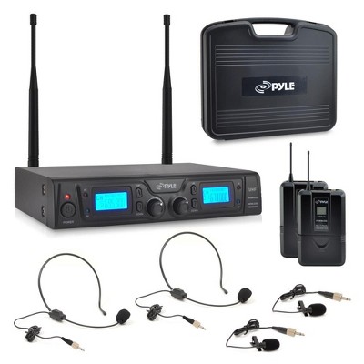 Wireless Microphone System Kit for Streaming with 2-Channel UHF, + Clear Audio, + Easy Setup