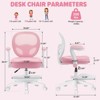 Hoffree Ergonomic Kids Desk Chair Study Chair with Flip-Up Arms, Footrest & Locking Wheels - 2 of 4
