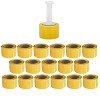 PSBM 18 Rolls 3" x 1000 Ft. x 80 Ga Yellow Hand Wrap Stretch Film with Plastic Handle - 3 of 4