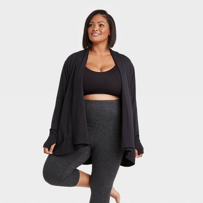 plus size fleece cardigan