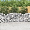 vidaXL Gabion Basket Silver Galvanized iron 78.7x11.8x31.5/39.4 in - 78.7" x 11.8" x 31.5"/39.4" - 2 of 4