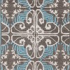 56" Long Minuteman International Art Deco Classic Rectangular Hearth Rug Turquoise - ACHLA Designs: Heat-Resistant Wool, Hand-Tufted - 3 of 4