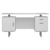PAGED 47.25" L Home Office Desk Reversible Computer Desk with Storage Drawers and File Cabinet for Office - 3 of 4