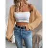 BLUEMING Womens Cardigan Shrugs Long Sleeve Knit Pleated Cropped Bolero Shrug Open Front Casual Tops - 4 of 4