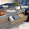 6 Drawer Rattan Dresser, Narrow Wicker Chest of Drawer with Railed Edge, Metal Legs - 3 of 4