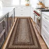 Washable Area Rugs for Living Room Soft Bedroom Rug Non Slip Modern Braided Print Rug Farmhouse Throw Rugs Low Pile Stain Resistant Carpet - 2 of 4