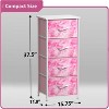 Sorbus 4 Drawers Chest Nightstand - Storage for Closet, Home, College Dorm - Features Steel Frame, Wood Top, & Fabric Bins - 4 of 4