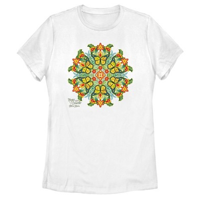 Women's Encanto Butterfly Mandala By Catalina Estrada T-Shirt