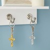 Juvale 24-Pack Cross Keychains, Religious Key Holders for First Communion, Easter, Baptism, Funeral Favors, Silver, Gold, 3.6” - 2 of 4