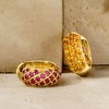 Ross-Simons 2.20 ct. t.w. Citrine and 1.90 ct. t.w. Rhodolite Garnet Reversible Hoop Earrings in 18kt Gold Over Sterling - 4 of 4