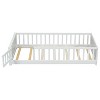 NicBex Twin Size Floor Platform Bed,Toddler Floor Bed with Built-in Book Storage Rack,Door,Montessori Floor Bed for Kids,Wood Slats Support - 2 of 4