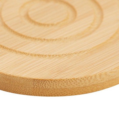 Eco-Friendly Bamboo Round Coasters Set with Holder