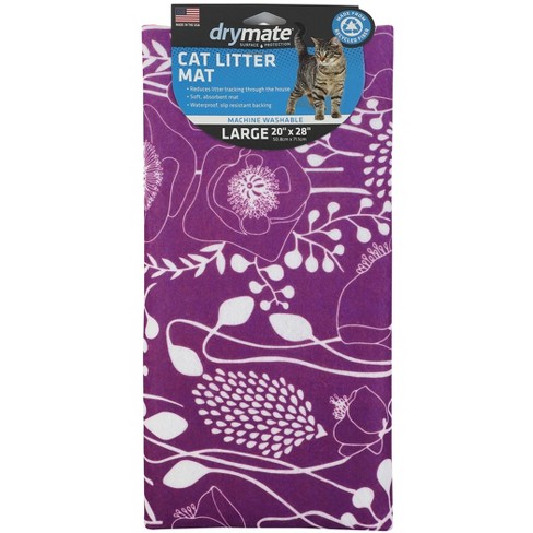 Drymate Cat Litter Mat, Traps Litter & Mess from Box, Keeps Floors Clean, Soft on Kitty Paws - Absorbent/Waterproof/Urine-Proof