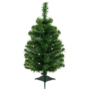 Northlight Pre-Lit Medium Mixed Classic Pine Artificial Christmas Tree - 2' - Warm White LED Lights - 1 of 4