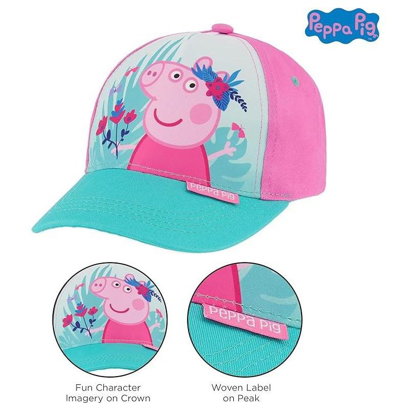 Peppa Pig Girls Baseball cap & Sunglasses, Ages 2-4, 4 of 7