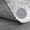 Acekool Washable Vintage Area Rug, Low Pile Non-Slip Soft Distressed Medallion Carpet for Living Room Bedroom, Easy Care - 4 of 4