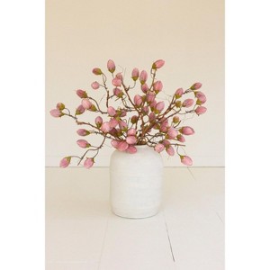 Botanica Stem Spray – 38"L Bendable EVA Foam Floral Accent in Pink, Set of 6 by Kalalou - 1 of 3