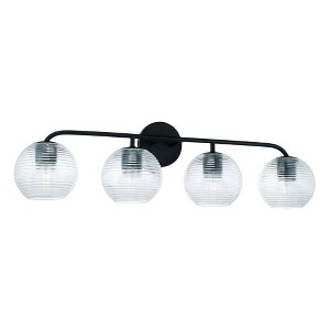 Capital Lighting Dolan 4 - Light Vanity in  Matte Black - 1 of 4