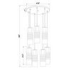 Alton 7-Light Modern Chandelier - Dimmable, Damp Rated, Steel, 18" Width, Incandescent - 4 of 4