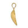 Black Bow Jewelry 14k Yellow Gold Satin and Diamond Cut Seashell Pendant - 2 of 4
