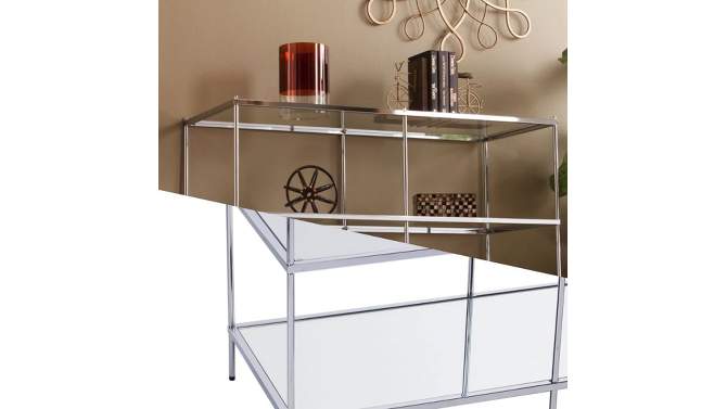 Benton Glam Mirrored Console Table - Chrome - Aiden Lane, 2 of 14, play video