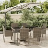 vidaXL Garden Dining Set Grey Poly Rattan Large Modular - 2 of 4