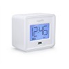 Capello - Dual Alarm Clock with USB Phone Charger - White - image 2 of 2
