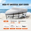 VEVOR Boat Cover, 17'-19' Trailerable Waterproof Boat Cover, 600D Marine Grade PU Oxford, with Motor Cover and Buckle Straps, Grey - 3 of 4