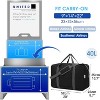 Foldable carry on luggage, airline approved travel luggage bag Foldable men's and women's travel airplane luggage bag 40L,with shoulder straps - 2 of 4