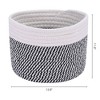 Unique Bargains Handcrafted Odorless Cotton Rope Breathable Portable Storage Basket 1 Pc - 3 of 4