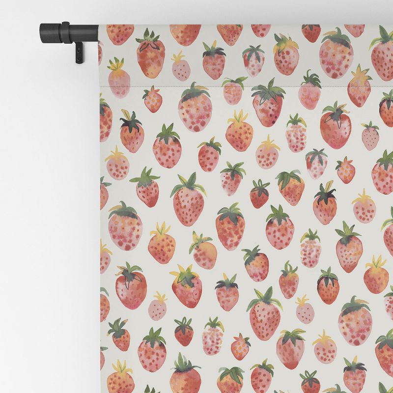 Ninola Design Strawberries Countryside Summer 84" x 50" Single Panel Room Darkening Window Curtain - Deny Designs, 4 of 5