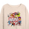 Women's - Marvel - Avengers Sketch Lightweight French Terry Wide Neck Long Sleeve Shirt - 2 of 4