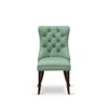 East West Furniture Dallas Parsons Dining Chairs - Button Tufted Nailhead Trim Willow Green faux Leather Padded Chairs, Set of 2, Distressed Jacobean - 3 of 4
