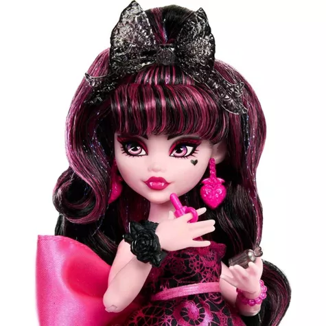 Monster High Draculaura Fashion Doll in Monster Ball Party Dress with Accessories, image 2 of 7 slides