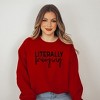 Simply Sage Market Women's Graphic Sweatshirt Literally Freezing Cursive - 2 of 3