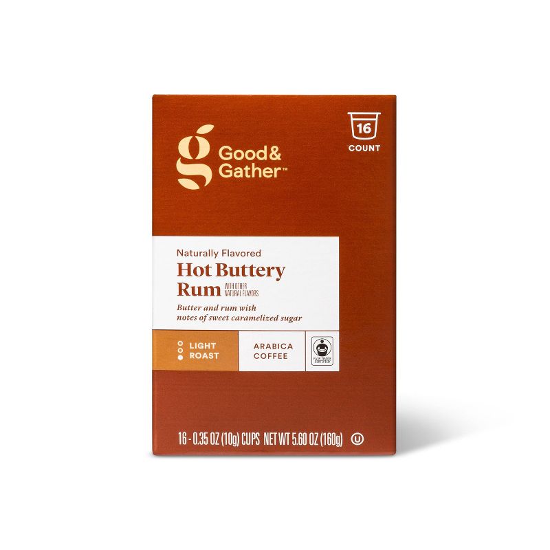 Hot Buttery Rum Medium Roast Coffee - 16ct Single Serve Pod - Good &#38; Gather&#8482;, 5 of 6