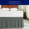 Subrtex Elastic Wrap Around Bed Skirt Dust Ruffle Smooth Soft Bed Frame Cover 15-inch Drop - 2 of 4