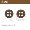 Unique Bargains Wooden DIY Craft Clothing 4 Holes Sewing Buttons 100 Pcs - 2 of 4