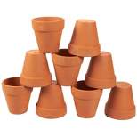 Juvale 9 Pack Terra Cotta Clay Pots, Small Plant Pots, Planters for Succulents & Cactus, 3.5 x 3.5 x 3.6 in