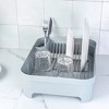 OU Kitchen Sink Organizer 3pc Set, Dish Drying Rack, Cutlery Drainer & Soap Dispenser Caddy with Sponge Holder, Countertop Dish Drainer & Strainer - 4 of 4