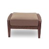 Courtyard Casual Buena Vista II ottoman Stained Eucalyptus Wood KD  Sunbrella Fabric - 4 of 4