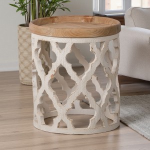 23" Fir Distressed Vintage Side Coffee Table - 1 of 4