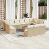 vidaXL Garden Sofa Set Beige PE rattan Large Modular Garden Sofa Set - 2 of 4