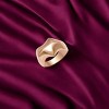 Slickblue Minimalist Rose Gold Brass Ring - Single-Tone No-Stone Band, Chic & Versatile Jewelry for Daily Wear, Size 5-10 - 2 of 4
